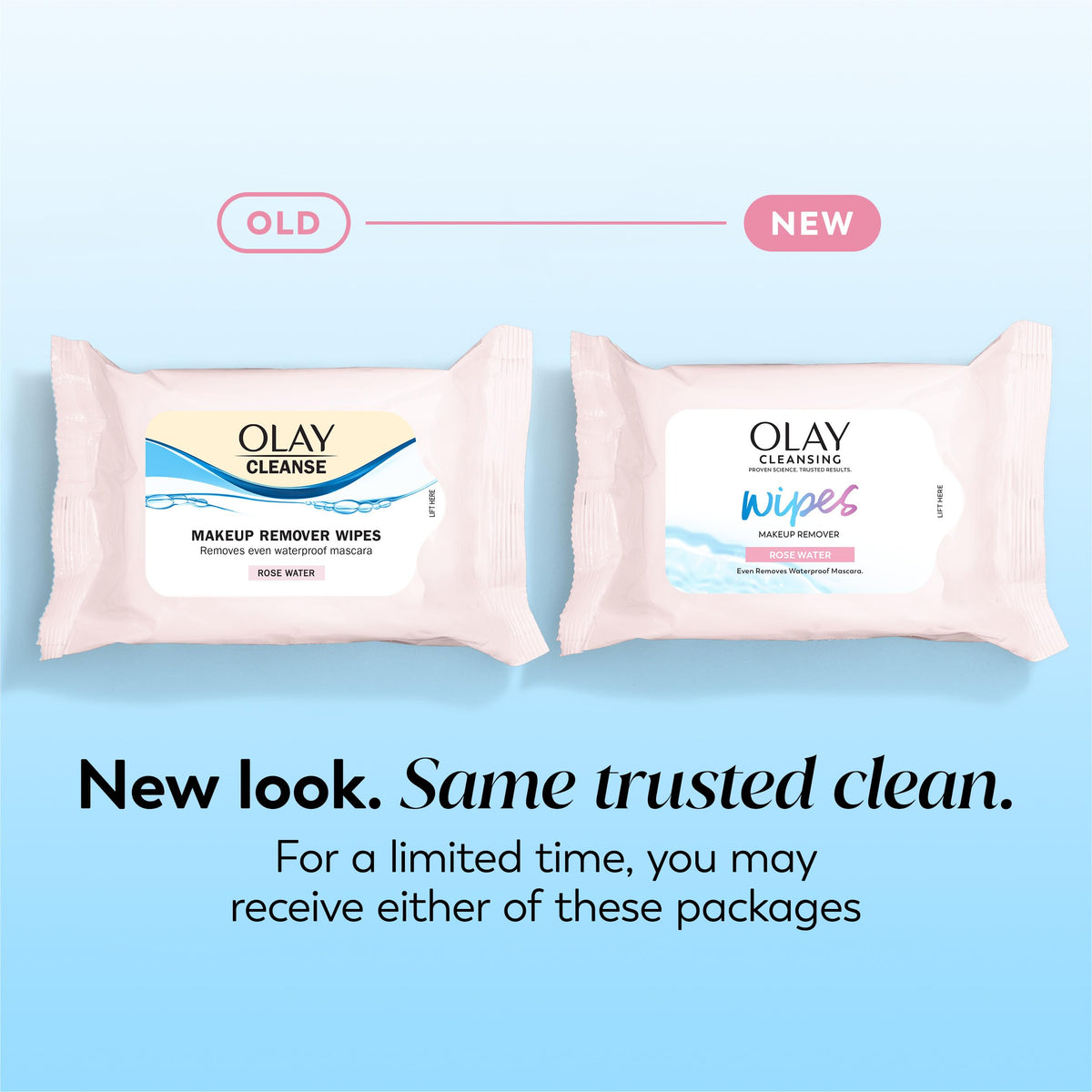 Olay Cleanse Makeup Remover Wipes, Rose Water Scent, Facial Cleansing Wipes Remove Makeup Dirt & Oil, Removes Waterproof Mascara, Soft Cloths for Eyes Face & Neck, No Greasy Residue, 25 Count, 3-Pack