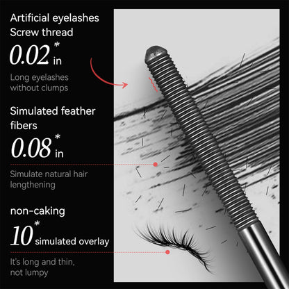 Iron Wand Mascara,New Metal Curl Waterproof Mascara, Tubular Eyelash Primer Waterproof Long Curling, Brushless Mascaras for Natural and Non-smudged Eyelash,Black (Pack of 1)
