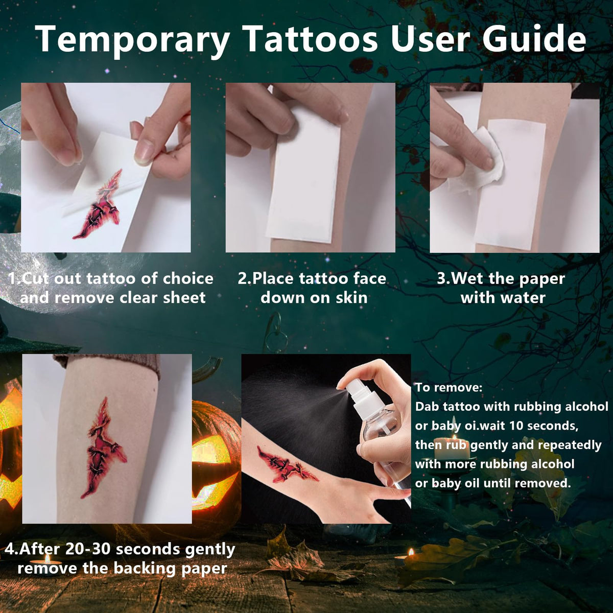 Joker Tattoos Halloween - HAHAHA Damaged JOKER Smile Temporary Tattoos Fake Tattoo Stickers Joker Costume Masquerade Cosplay Party Accessories Makeup Waterproof