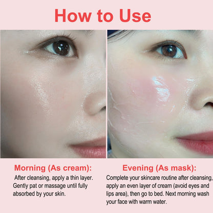 Collagen Jelly Cream - Contains Niacinamide & Freeze Dried Hydrolyzed Collagen -Elasticity & Hydration - Reduce Fine Lines & Dullness - Korean Glass-Shiny Skin Suitable for All Skin Types (3.38 Fl.Oz)