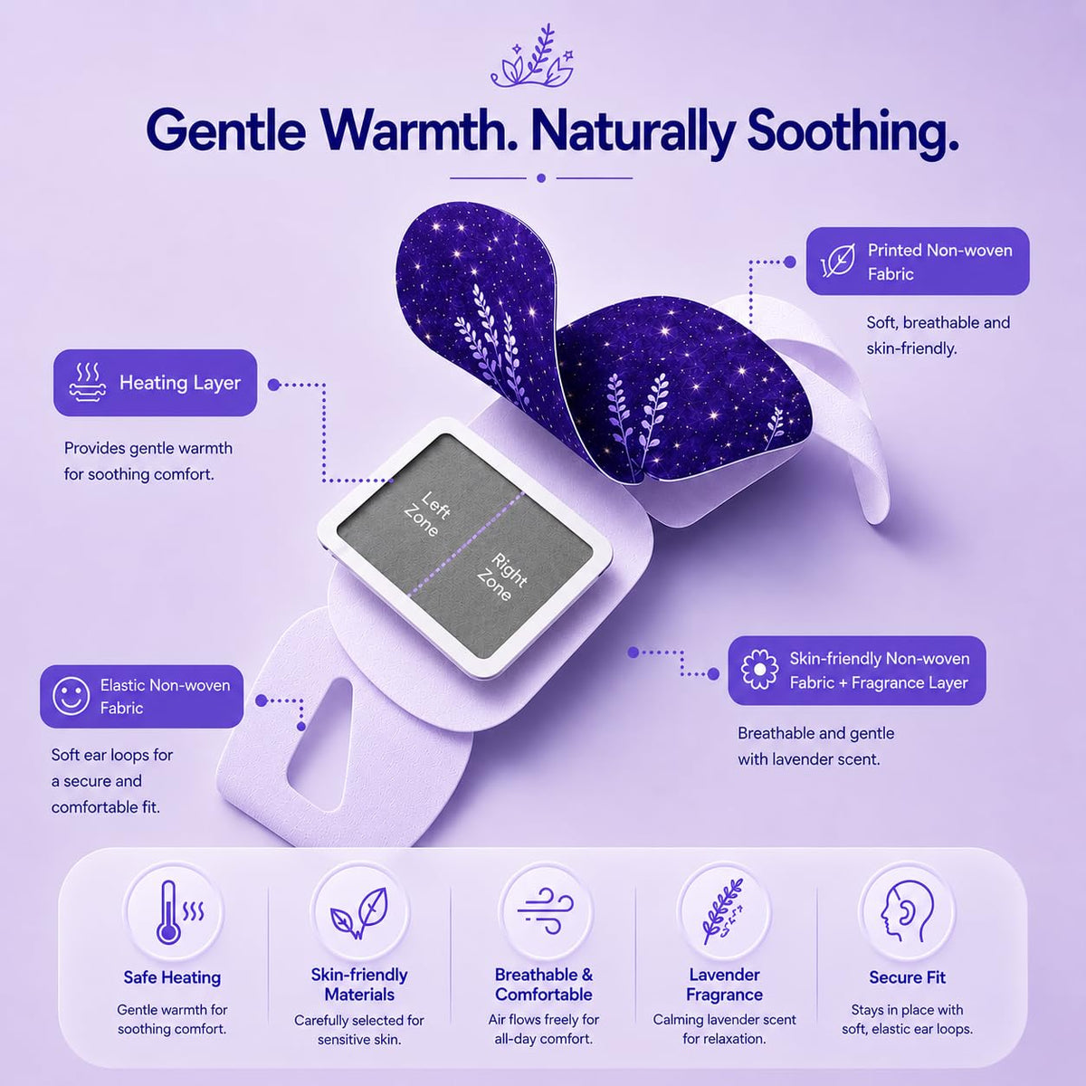 Steam Eye Mask Lavender Scent, Self Heating Warm Eye Masks for Sleeping & Relaxation, Disposable Heated Eye Compress for Dry Eyes, Travel, Screen Time & Spa Care, 16 Pack