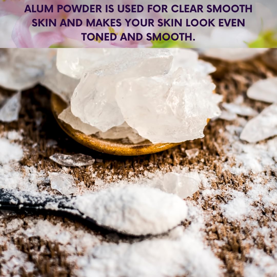 mGanna 100% Natural Alum Powder for Skin and Health Care 100 GMS / 0.22 LBS