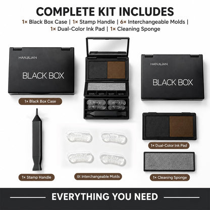 3‑in‑1 Eyeliner & Lower Lash Stamp Kit with Beauty Mark Stamp, Waterproof Smudge‑Proof Dual-Color Ink Eye Makeup Tool for Beginners, With Portable Case