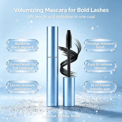 Blushe Lash Serum Mascara, Waterproof, Lengthening & Volumizing, Black