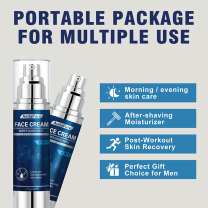 6-in-1 Face Cream for Men – Daily Hydrating Moisturizer for Age Defense