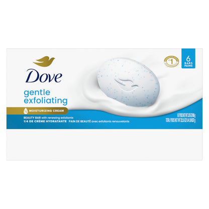 Dove Beauty Bar Gentle Exfoliating With Mild Cleanser 6 Bars 3.75 oz