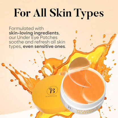 Under Eye Patches with Vitamin C and Caffeine for Puffy Eyes, Dark Circles
