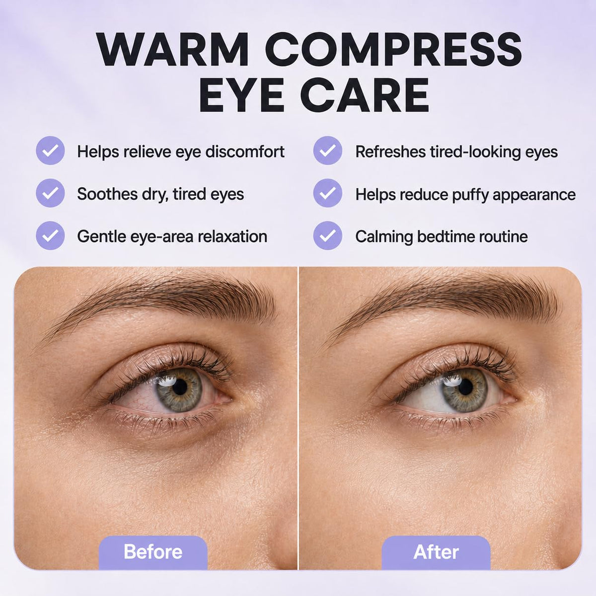 Steam Eye Mask Lavender Scent, Self Heating Warm Eye Masks for Sleeping & Relaxation, Disposable Heated Eye Compress for Dry Eyes, Travel, Screen Time & Spa Care, 16 Pack