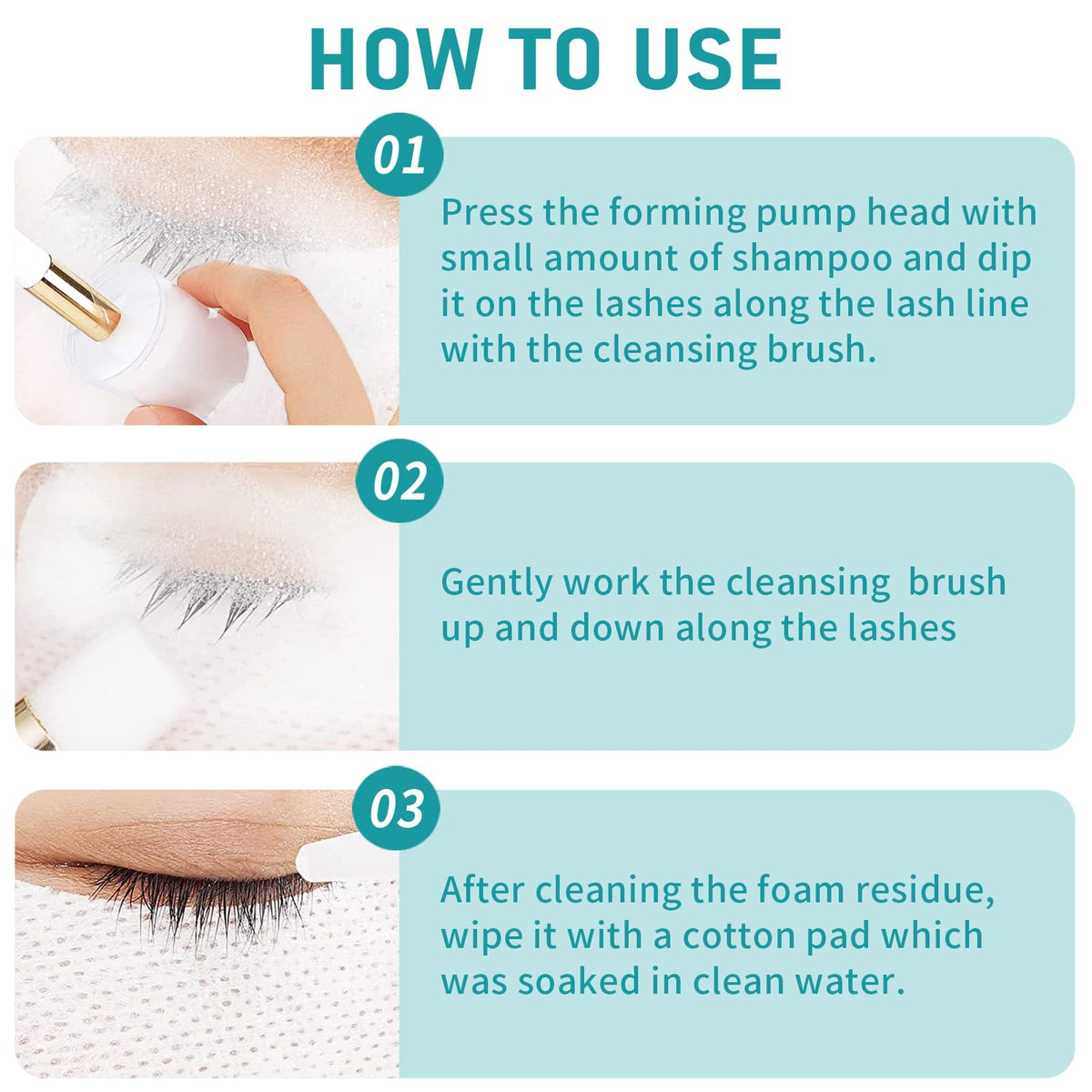600ml Lash Shampoo Bulk, Eyelash Cleanser for Extensions, Safe Makeup Remover, Non-irritating or Burning Formula Eyelid Foaming Cleanser Best for Professional Salon and Home Use (Unscented)
