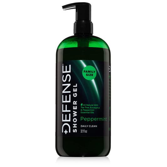 Defense Soap Peppermint Tea Tree Body Wash All Natural Shower Soap 32 oz