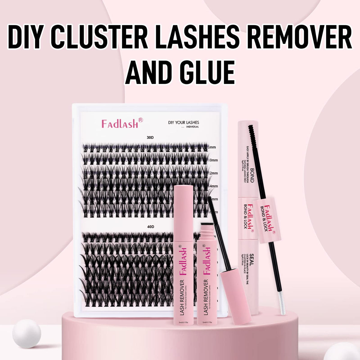 Cluster Lash Glue Remover 5 ML Lash Remover for Cluster Lashes Soothing Oil Lash Glue Remover Mascara Wand Eyelash Extension Remover Self Use at Home