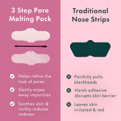 Rael Miracle Melting Pack, Gentle Blackhead Remover, Nose Strips (6 Count)