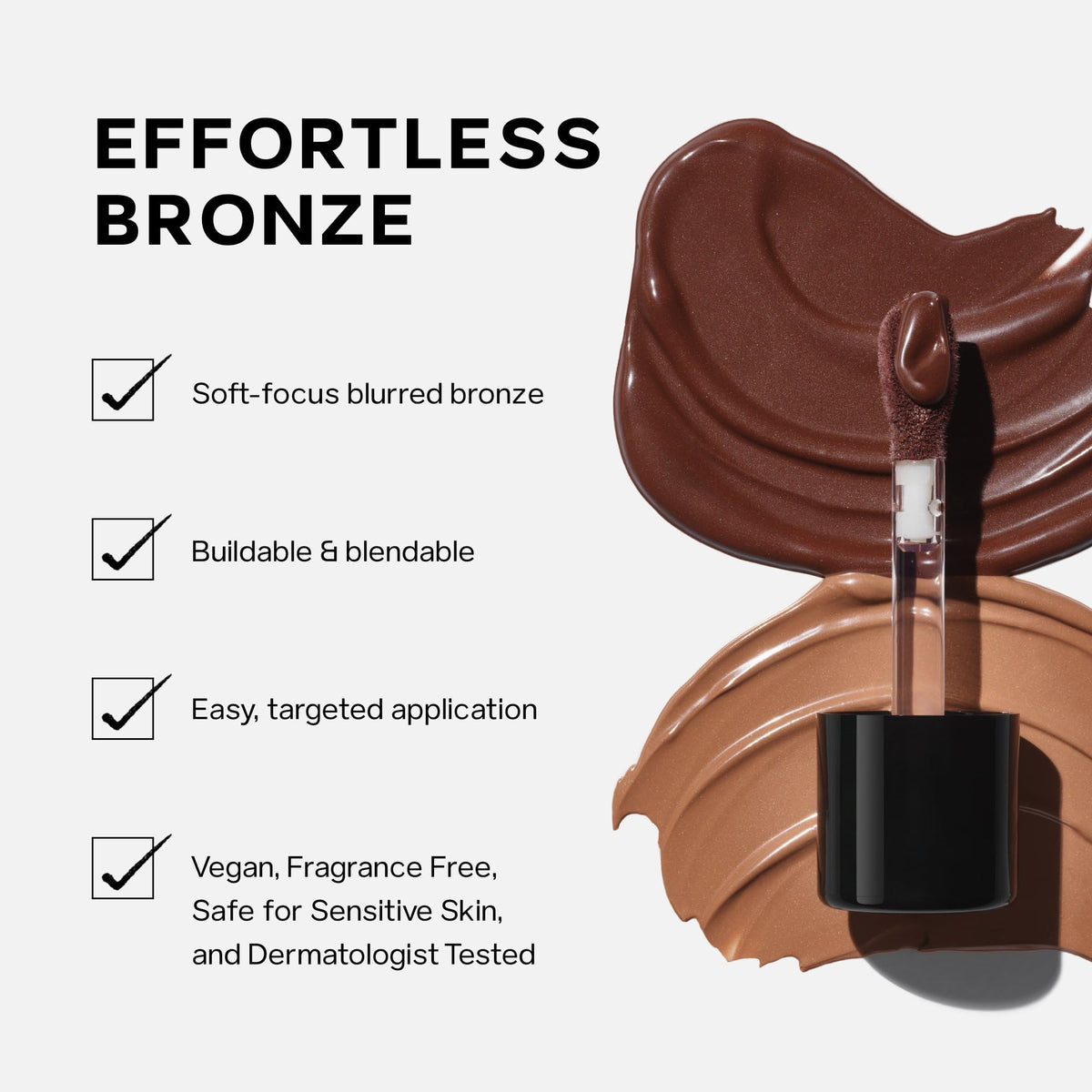 Saie Dew Bronze Hydrating Liquid Bronzer Stick, Sand (0.4 oz)