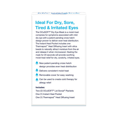 OCuSOFT Dry Eye Mask Premium for Tired Eyes – 1 Instant Heat Diffusing Mask