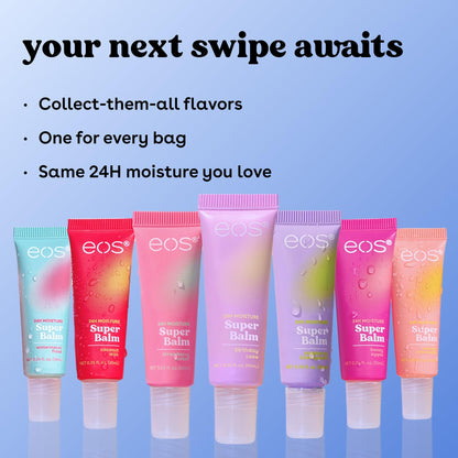 eos 24H Moisture Super Balm- Raspberry Kiwi & Strawberry, 0.35 fl oz 2-Pack