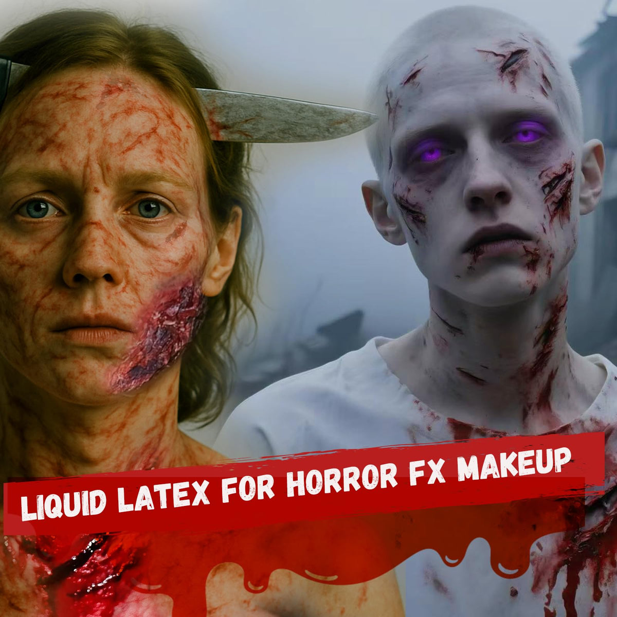 Liquid Latex SFX Makeup for Fake Scars, Zombie Wounds & Crafts, 1 fl oz