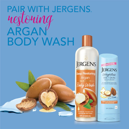 Jergens In Shower Lotion For Dry Skin, Wet Skin Moisturizer, 10 oz, 4 Pack