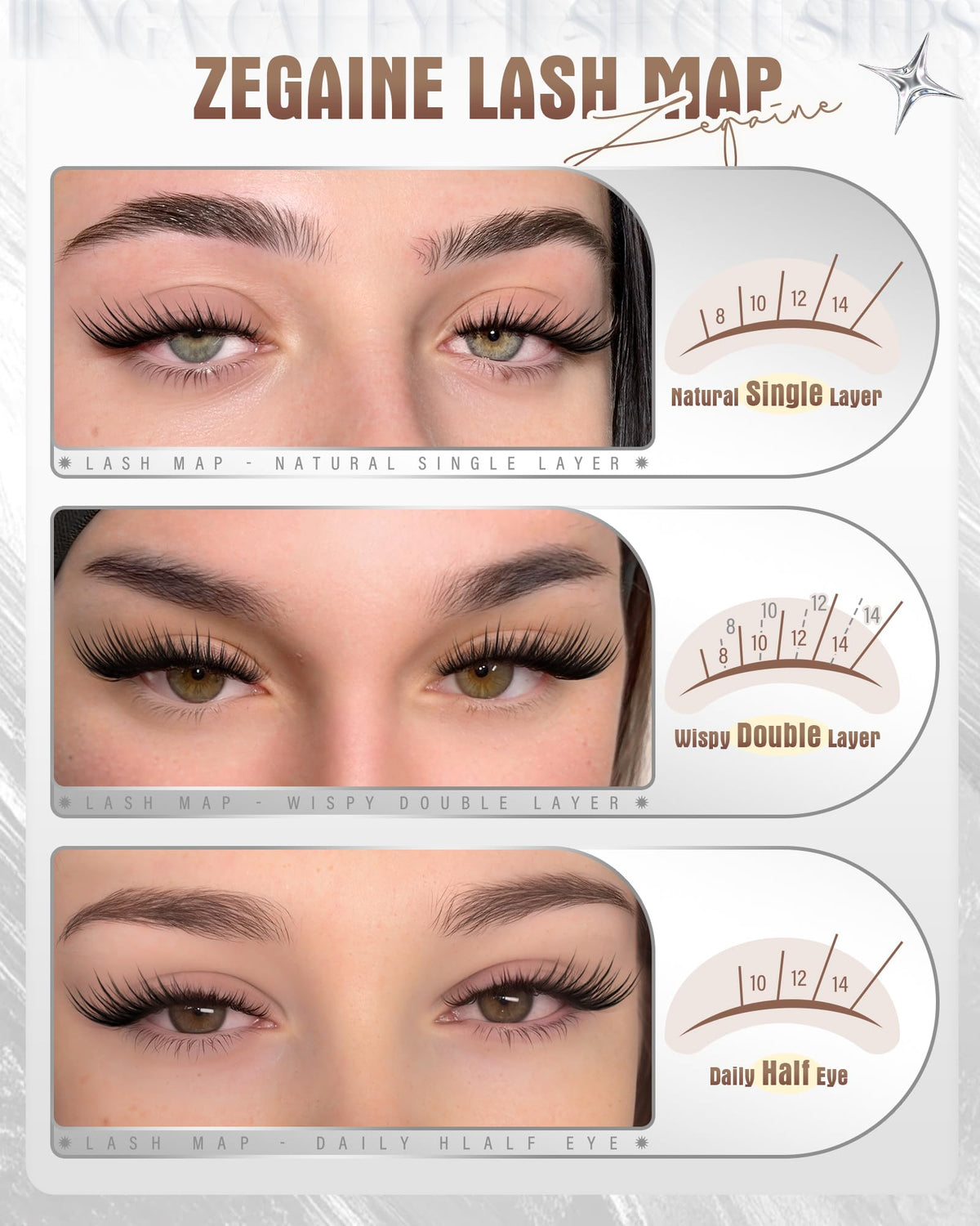 Fox Eye Lash Clusters Natural Clusters Eyelash Extensions 8-14MM Short Eyelash Clusters LC-Curly Pre-Mapped Lash Clusters Cat Eye Anime Individual Lashes Spikes Fox Eyes Lash Extension by Zegaine