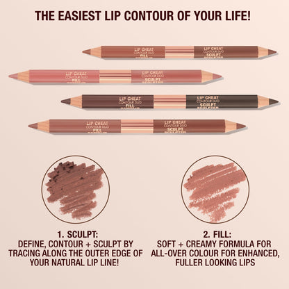 Charlotte Tilbury Lip Cheat Contour Duo - Dual-Sided Lip Liner Pencil