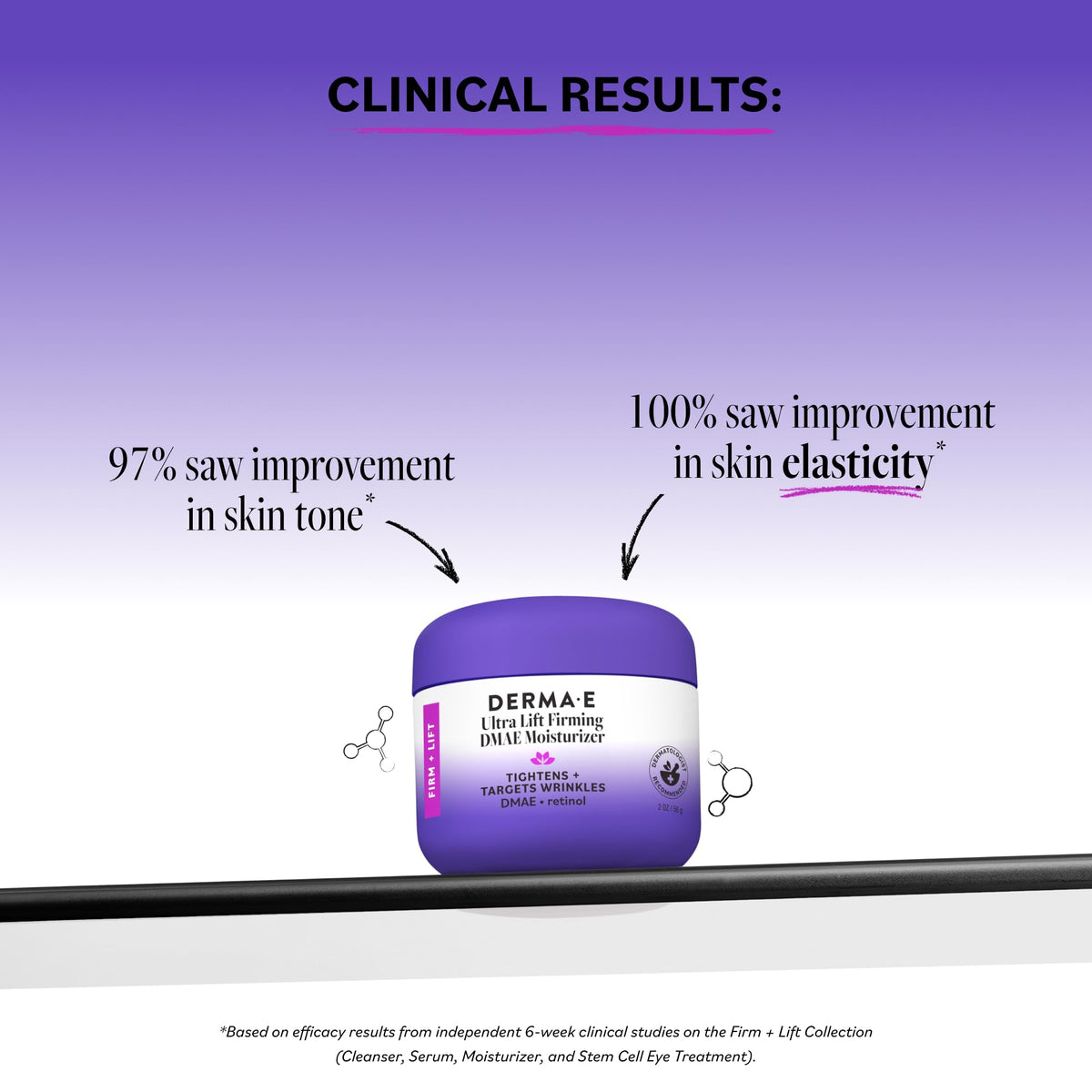 DERMA E Ultra Lift Firming DMAE Day & Night Cream, 2 Oz Face Moisturizer