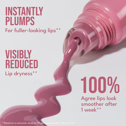 BUXOM Power-Full Plumping Peptide Tint - Hydrating + Moisturizing Tinted Lip Balm & Overnight Lip Mask with 36HR Hydration - Sheer Balm for Dry Lips, and Fuller-Looking Pout - Dolly Glaze (1 oz)