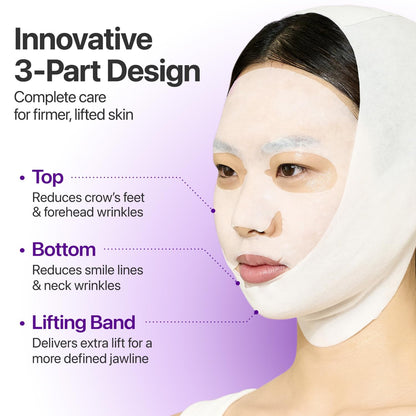 numbuzin No.9 NAD+ BIO Lifting Full Face Mask, 4 Sheets + Lifting Band