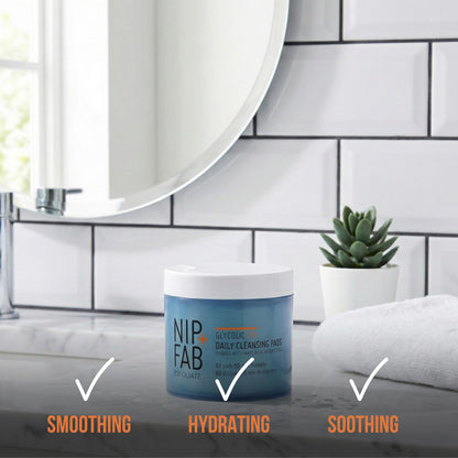 Nip+Fab Glycolic Daily Cleansing Pads, 60 Pads
