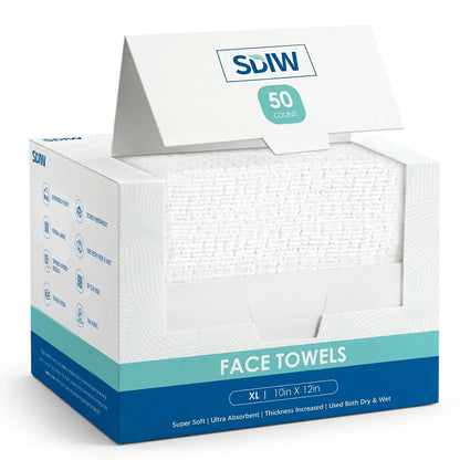 SDIW Face Towels XL, Ultra Soft Disposable Facial Towel for Sensitive Skin