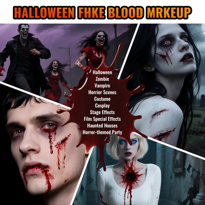 BOBISUKA Realistic Fake Blood Spray, Washable SFX Makeup Blood (Dark,50ml)