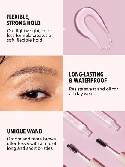 SHEGLAM Set Me Up Brow Gel Long Lasting Waterproof Clear Eyebrow Gel Long Wear Smudge-proof Moisturizing