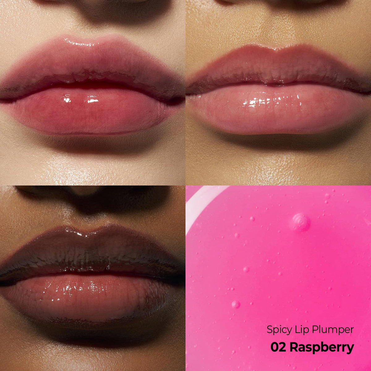 Laka Spicy Lip Plumper - Maximum Strength (#02 Raspberry) - Clear Color