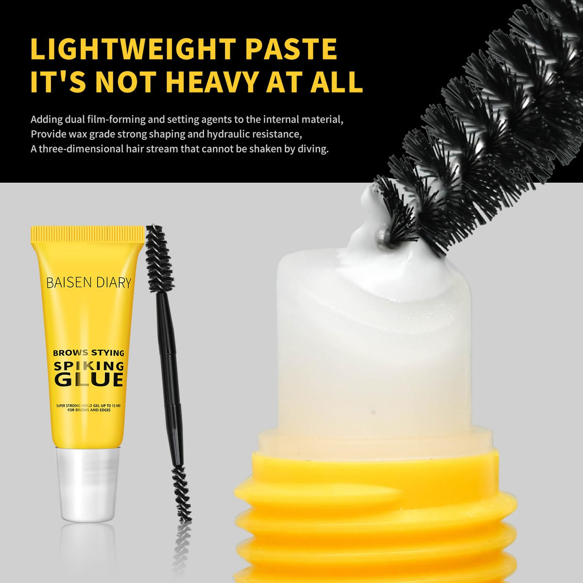 Brow Styling Spiking Glue - Clear Eyebrow Setting Gel, Brow Fix Gel for Long-Lasting Hold, Waterproof & Sweat-Proof Brow Gel, Flawless Natural Look, Ideal for Salon & Home Makeup Use