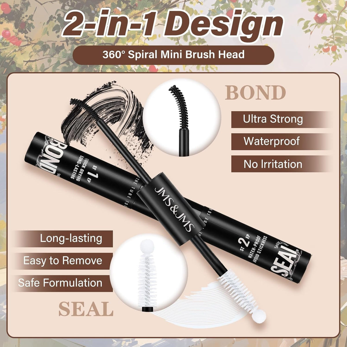 JMS&JMS Lash Clusters Kit Lash Extension Kit with Lash Bond and Seal Eyelash Applictor Lash Extension Kit for Beginner (MISS BELLA-8-18mix)