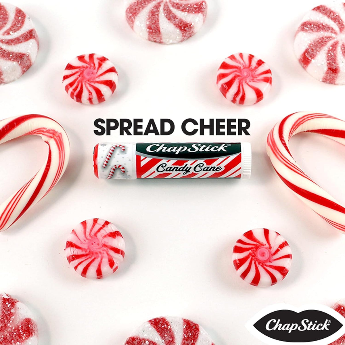 ChapStick Lip Balm, Candy Cane 3-Pack, 0.15 Oz Ea