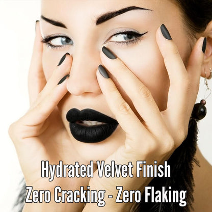 Mynena Jet Black Long Lasting Waterproof Matte Liquid Lipstick - Linda