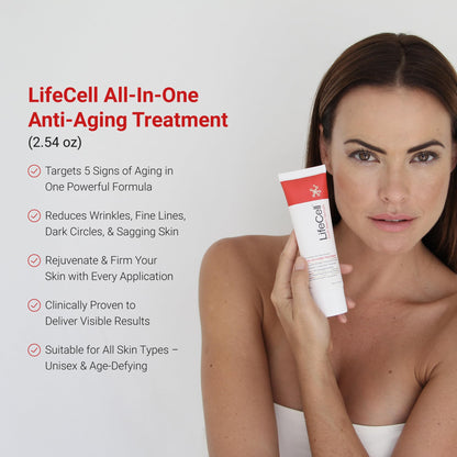 LifeCell Anti-Aging Cream for Wrinkles, Fine Lines & Dark Circles, 2.54oz