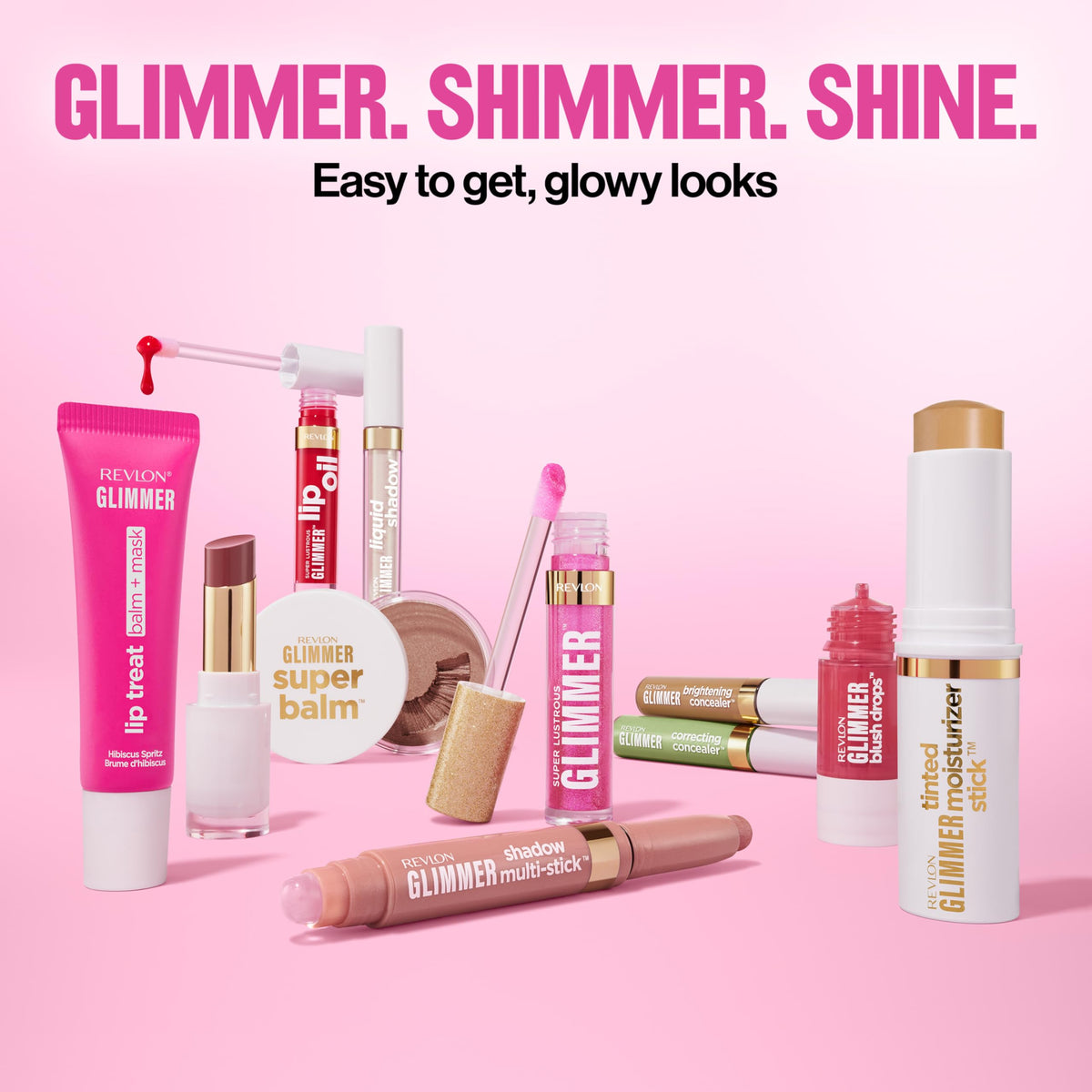 Revlon Glimmer Super Balm, Multi-Use Makeup, 005 Sun-Kissed, 0.06 oz