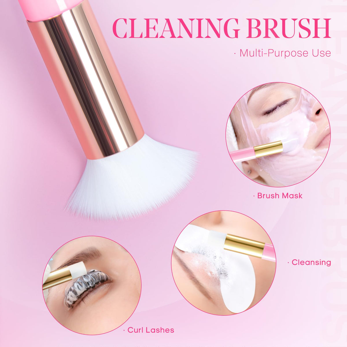 Setgnur Lash Shampoo for Lash Extensions, Lash Shampoo Cleaning Kit