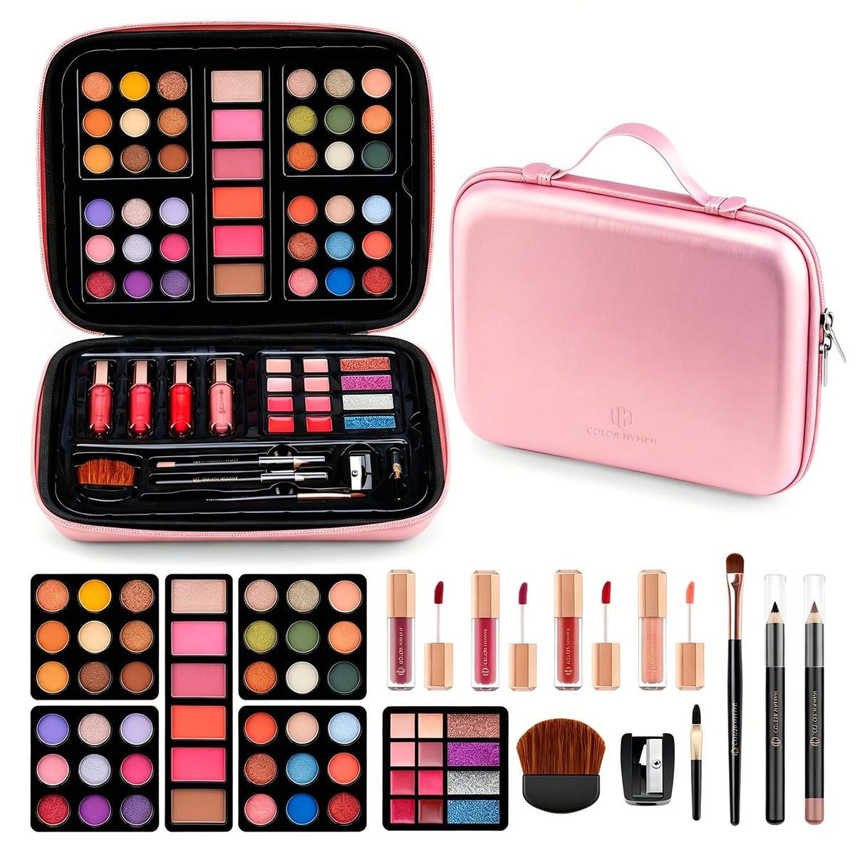 Color Nymph Makeup Kit for Teen Girl Beginner Makeup Kit Cosmetic Set Pink