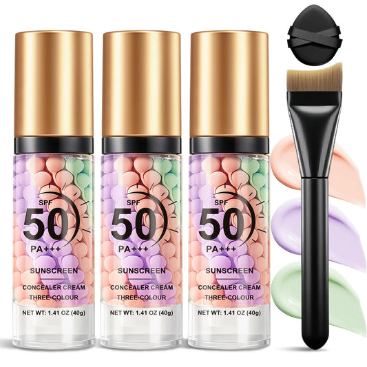LZXLUKGIR 3PCS Color Correcting Primer for Face Before Makeup,3 in 1 Primer