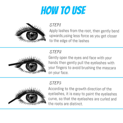Mascara for Older Women 60 Plus, Mascara for Seniors with Thinning Lashes, Hypoallergenic Sensitive Eyes, Black Volume and Length, Waterproof Smudge Proof(1pc)