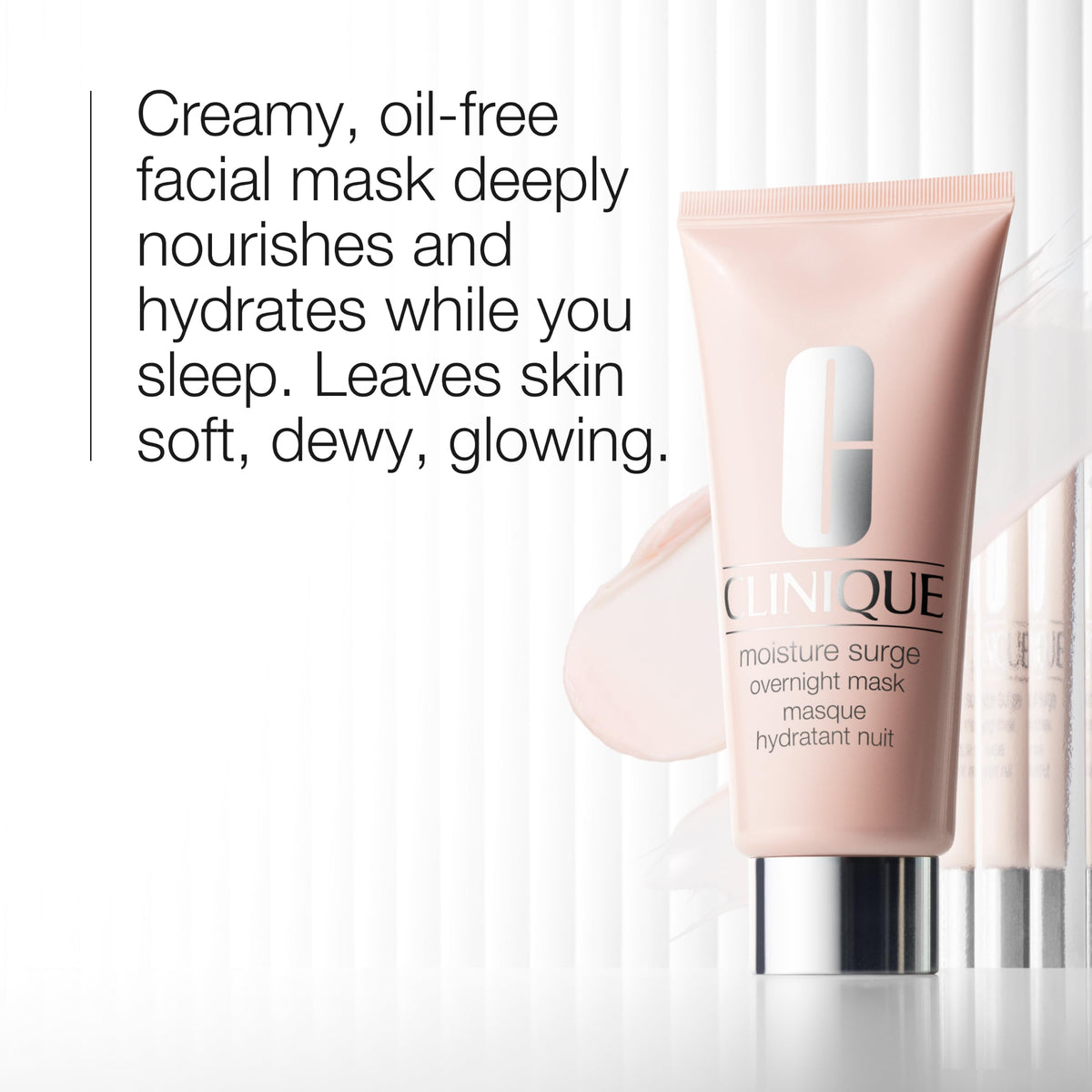 Clinique Moisture Surge Oil Free Overnight Face Mask With Aloe Vera For All Skin Types | Hydrating + Plumping Face Mask Skin Care | After Sun Hydration, 3.4 Fl Oz