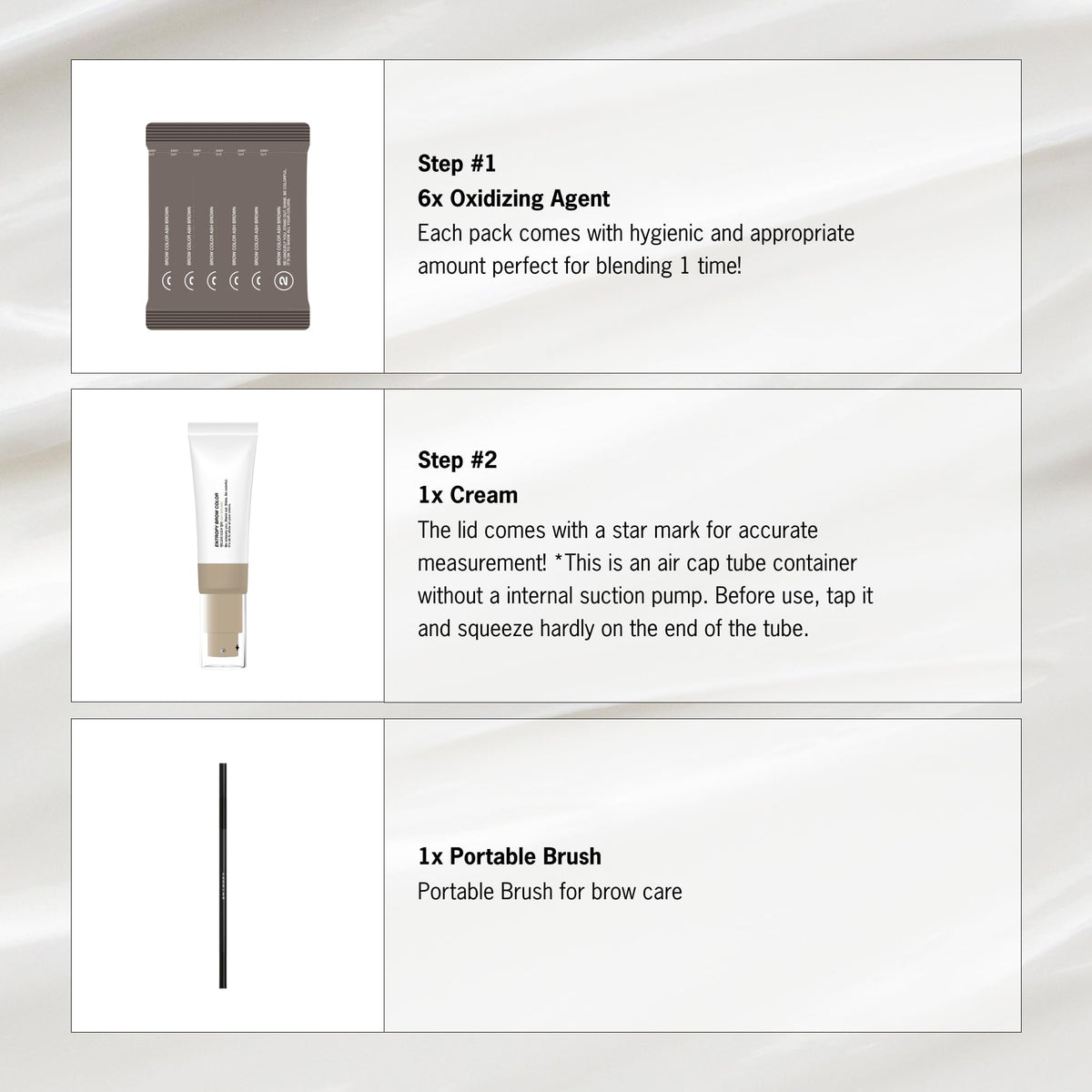 ENTROPY MAKEUP Brow Color Ash Brown, Long-Lasting Eyebrow Kit for Natural-Looking Brows, Up to 4 Weeks, Nourishing Aloe Vera & Moringa Extract, 6 Applications, Easy-to-Use