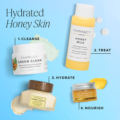 Farmacy Ceramide Face Moisturizer - Honey Halo Ultra Hydrating Facial Moisturizer with Buckwheat Honey + Ceramides - Helps Restore Barrier + Replenish Dryness - Plumping Skin Care for Dry Skin (50ml)