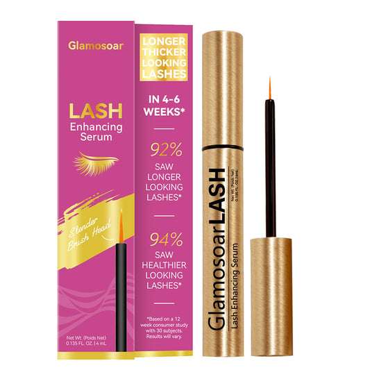 Glamosoar Lash Serum Eyelash Growth Serum - Multi-Peptide Lash Enhancing - Get Fuller,Longer,Stronger Lashes 4ml