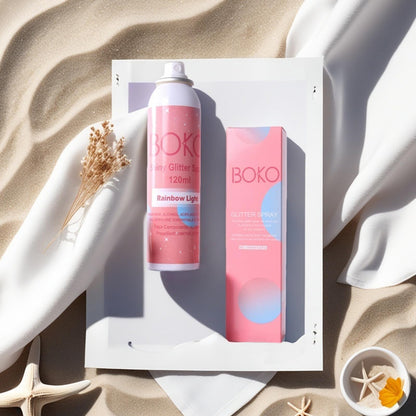 Boko Body Glitter Spray, 120ML Holographic Silver Rainbow Glitter Hairspray
