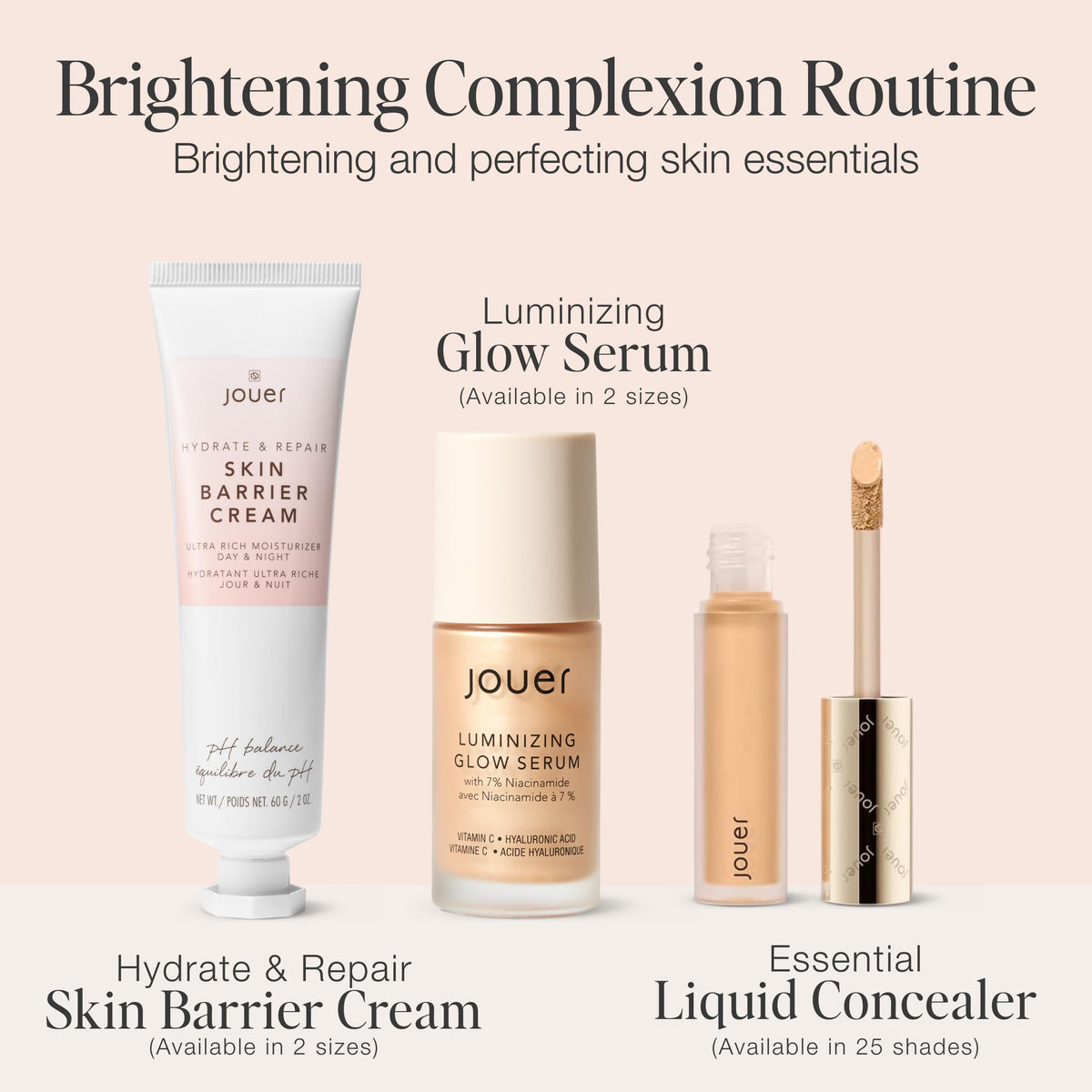 Jouer Luminizing Glow Drops Serum with 7% Niacinamide | Mix 2–3 Drops With Moisturizer or Foundation For A Summer Glow, Use With or Without Makeup, 1 fl oz