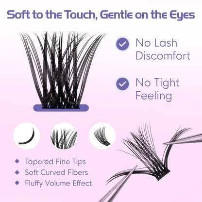 WINKGIGGLE Lash Clusters Kit 700pcs, Eyelash Clusters Kit
