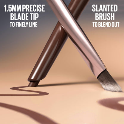 MAYBELLINE Sculpting Stix 2-in-1 Eyeliner, Dual Ended Brown Eye Liner With Up to 24HR Wear, Smudge and Sweat-Resistant Eye Makeup Formula, Smooth Espresso, 1 Count