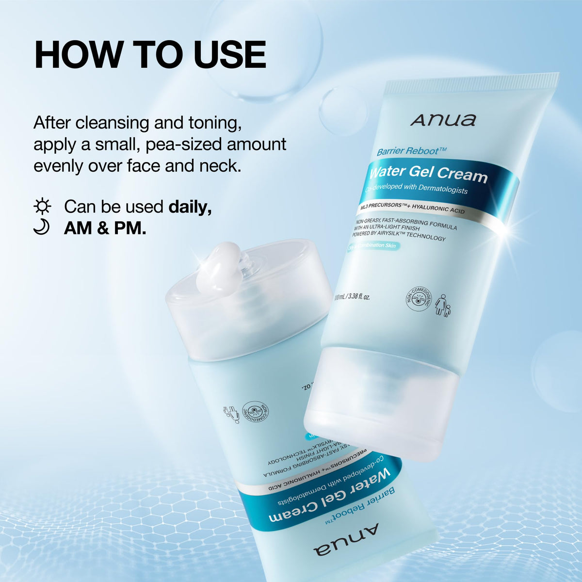 ANUA Barrier Reboot Water Gel Cream, 3.38 fl oz